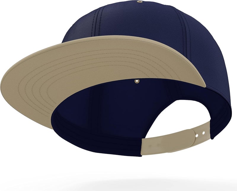 Daxton Store Classic Blank Snapback Flat Bill Visor Hat Cap One Size Adjustable Back - Image 2